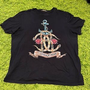 Roberto Cavalli Black Graphic T-shirt